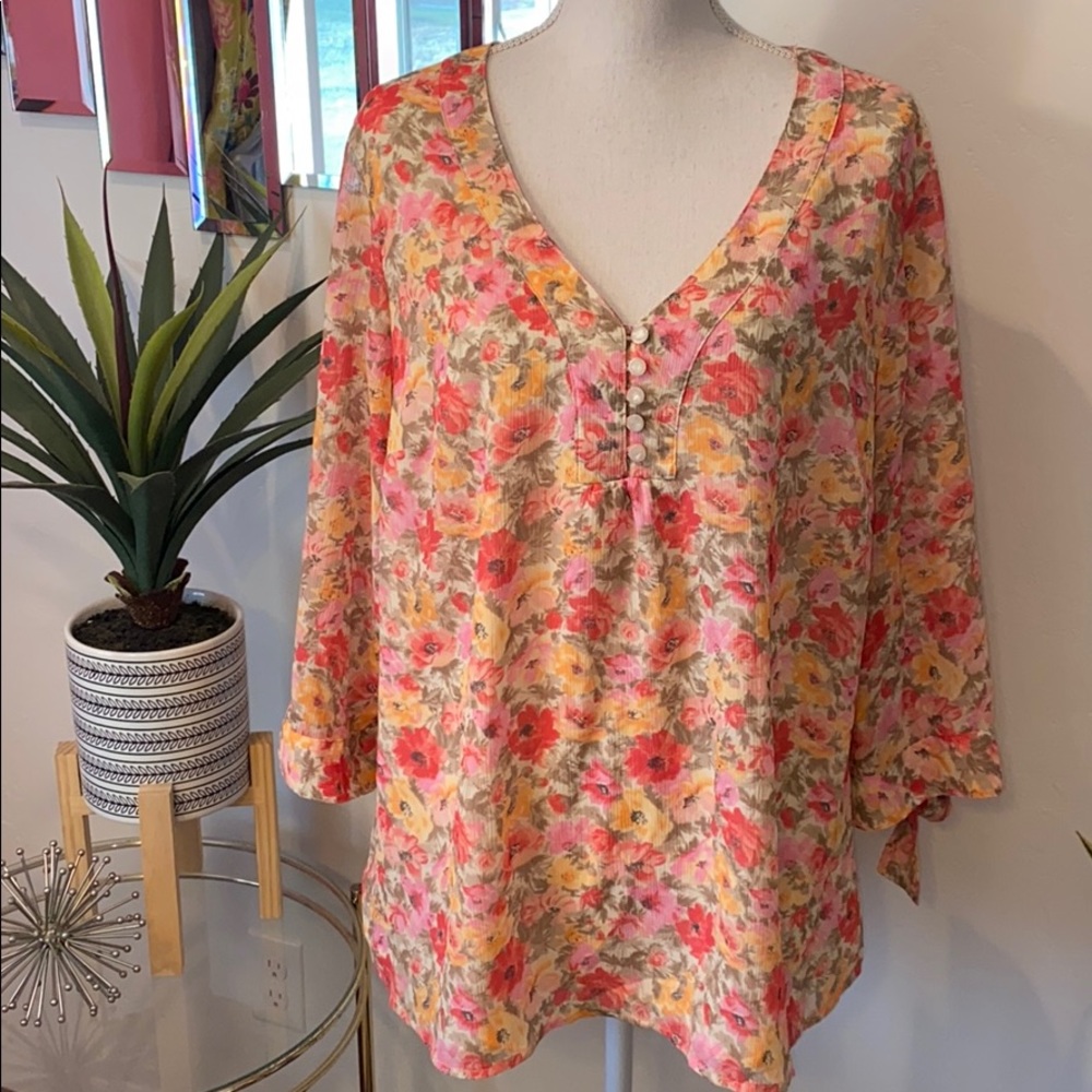 Coldwater Creek floral blouse